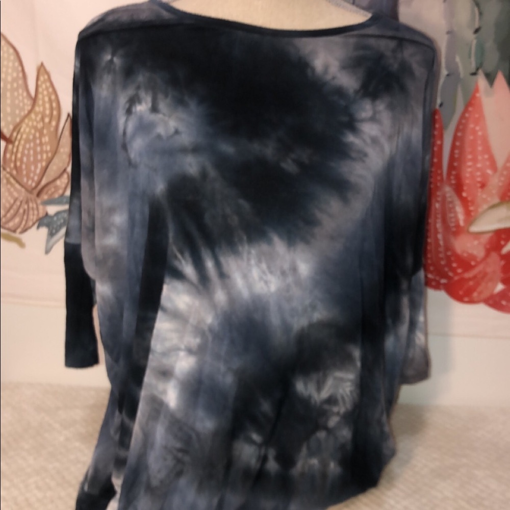 Blue Tie Dye Piko Style Shirt